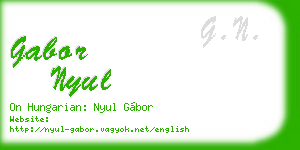 gabor nyul business card